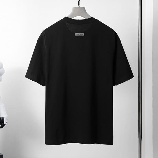 すぐ届ミュウミュウ コットンジャージー 半袖Tシャツ パチモン mys69041